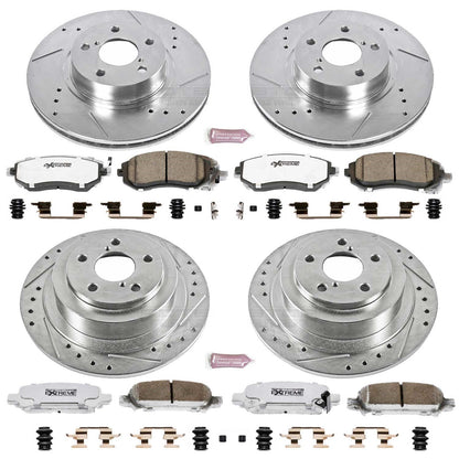 PowerStop Front & Rear Z26 Street Warrior Brake Kit | Subaru Legacy (01) (K2752-26)