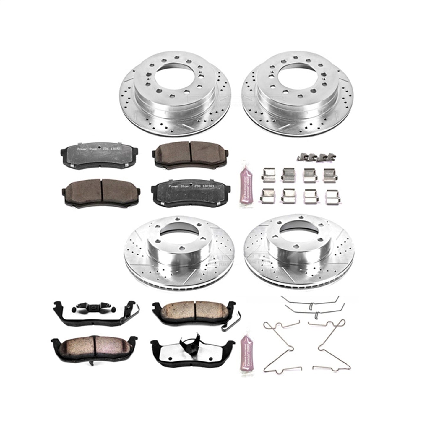 PowerStop Front & Rear Z36 Truck & Tow Brake Kit | Toyota Sequoia (01-02) (K2756-36)