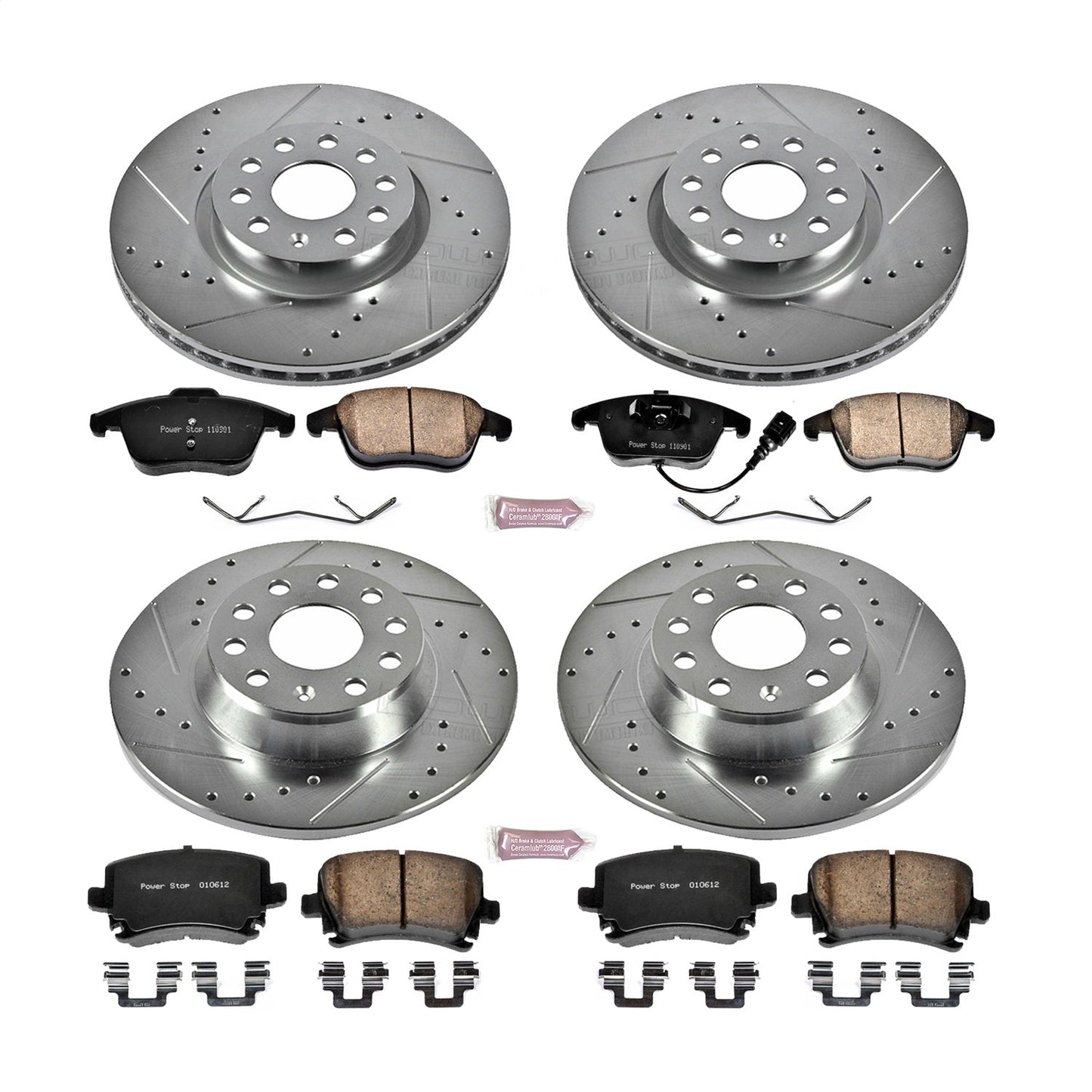 PowerStop Front & Rear Z23 Evolution Sport Brake Kit | Volkswagen Tiguan (09-10) (K2757)