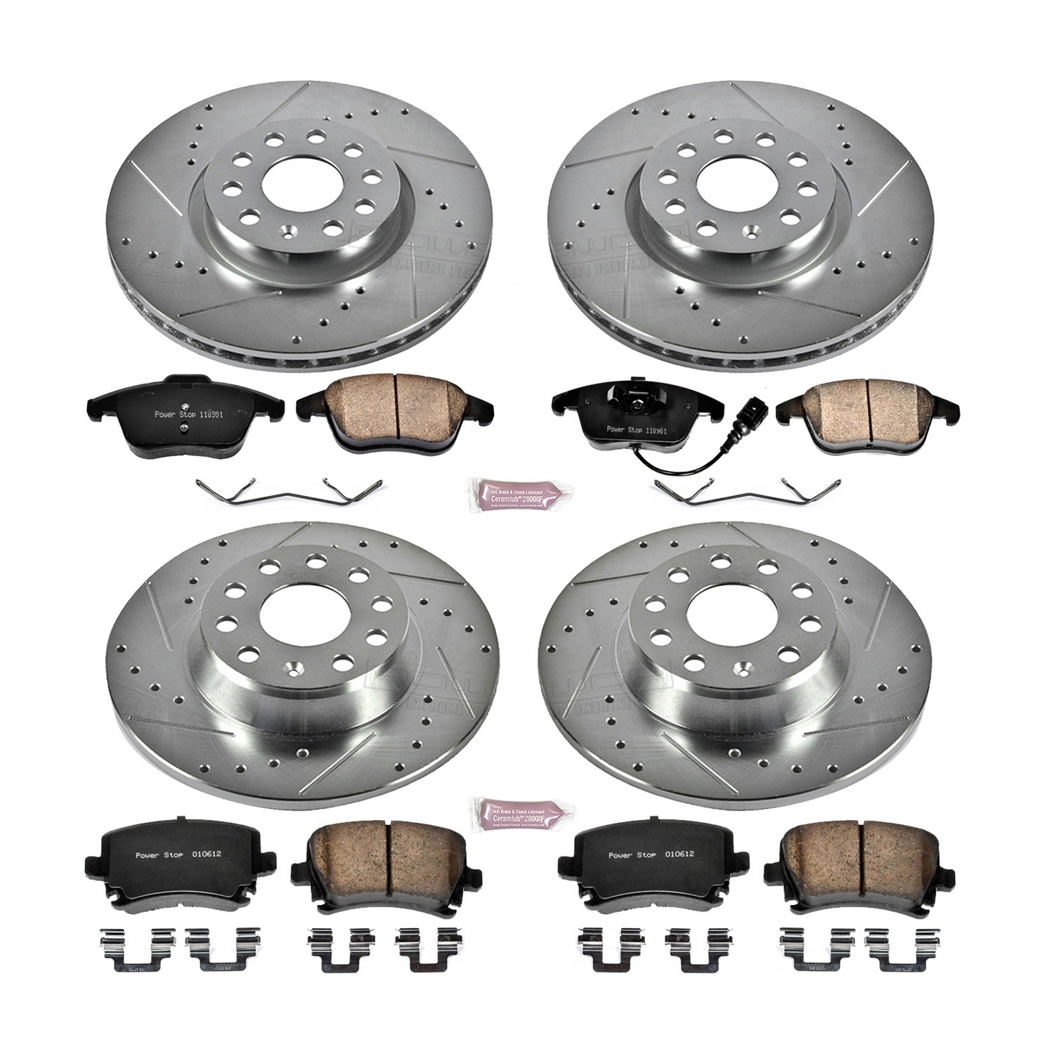 PowerStop Front & Rear Z23 Evolution Sport Brake Kit | Volkswagen Tiguan (09-10) (K2757)