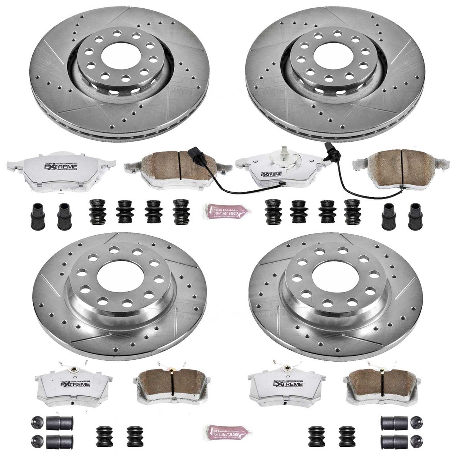 PowerStop Front & Rear Z26 Street Warrior Brake Kit | Audi A4 (02-05) (K2777-26)