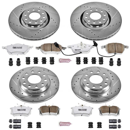 PowerStop Front & Rear Z26 Street Warrior Brake Kit | Audi A4 (02-05) (K2777-26)