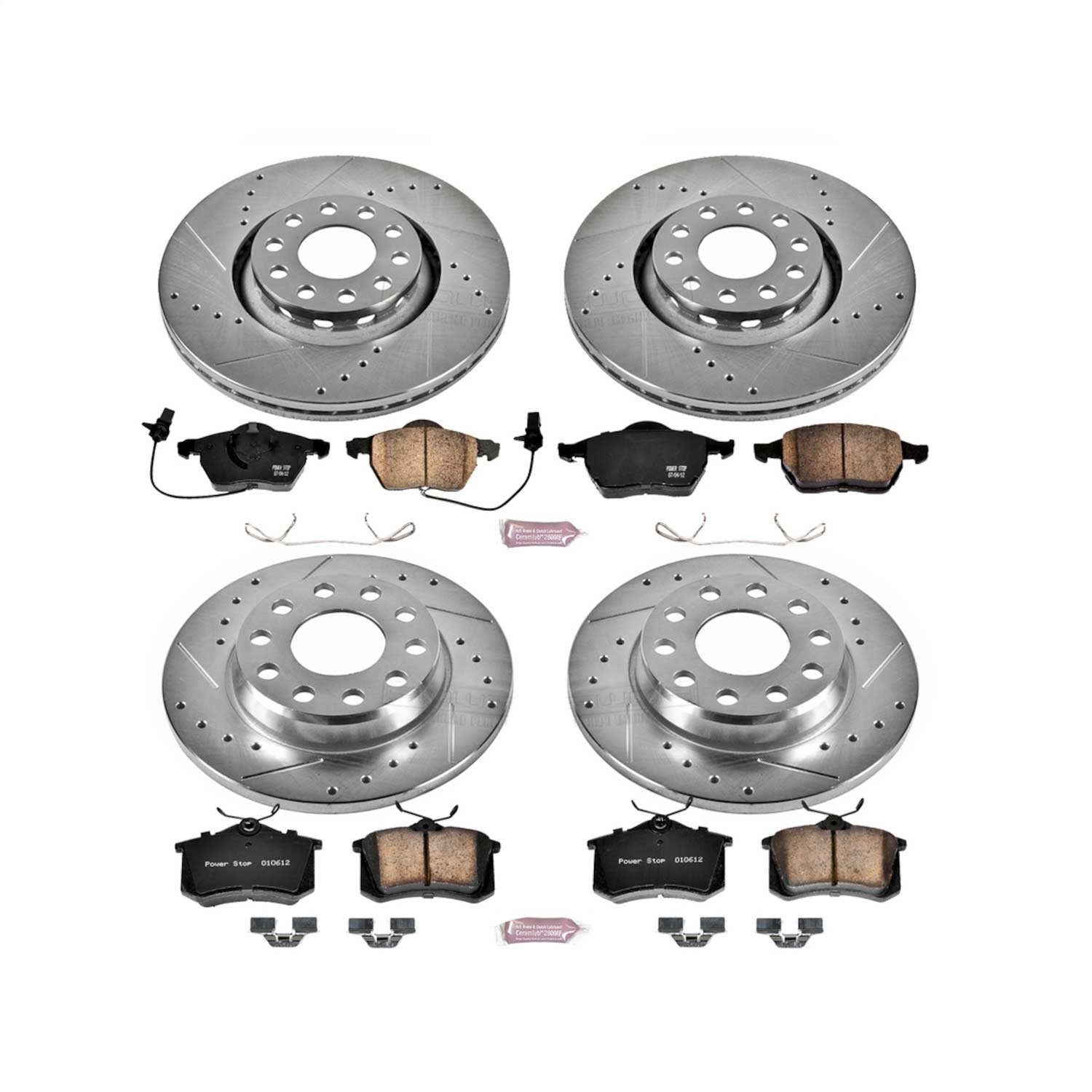 PowerStop Front & Rear Z23 Evolution Sport Brake Kit | Audi A4 (02-05) (K2777)