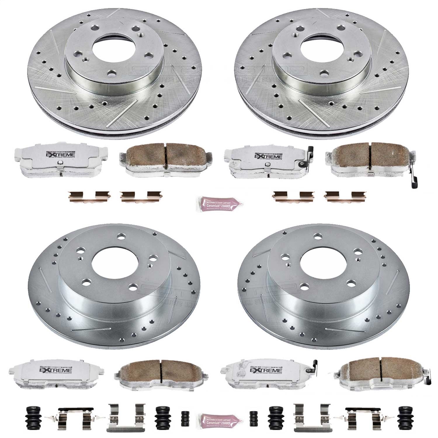 PowerStop Front & Rear Z26 Street Warrior Brake Kit | Nissan Maxima (89-94) (K2780-26)