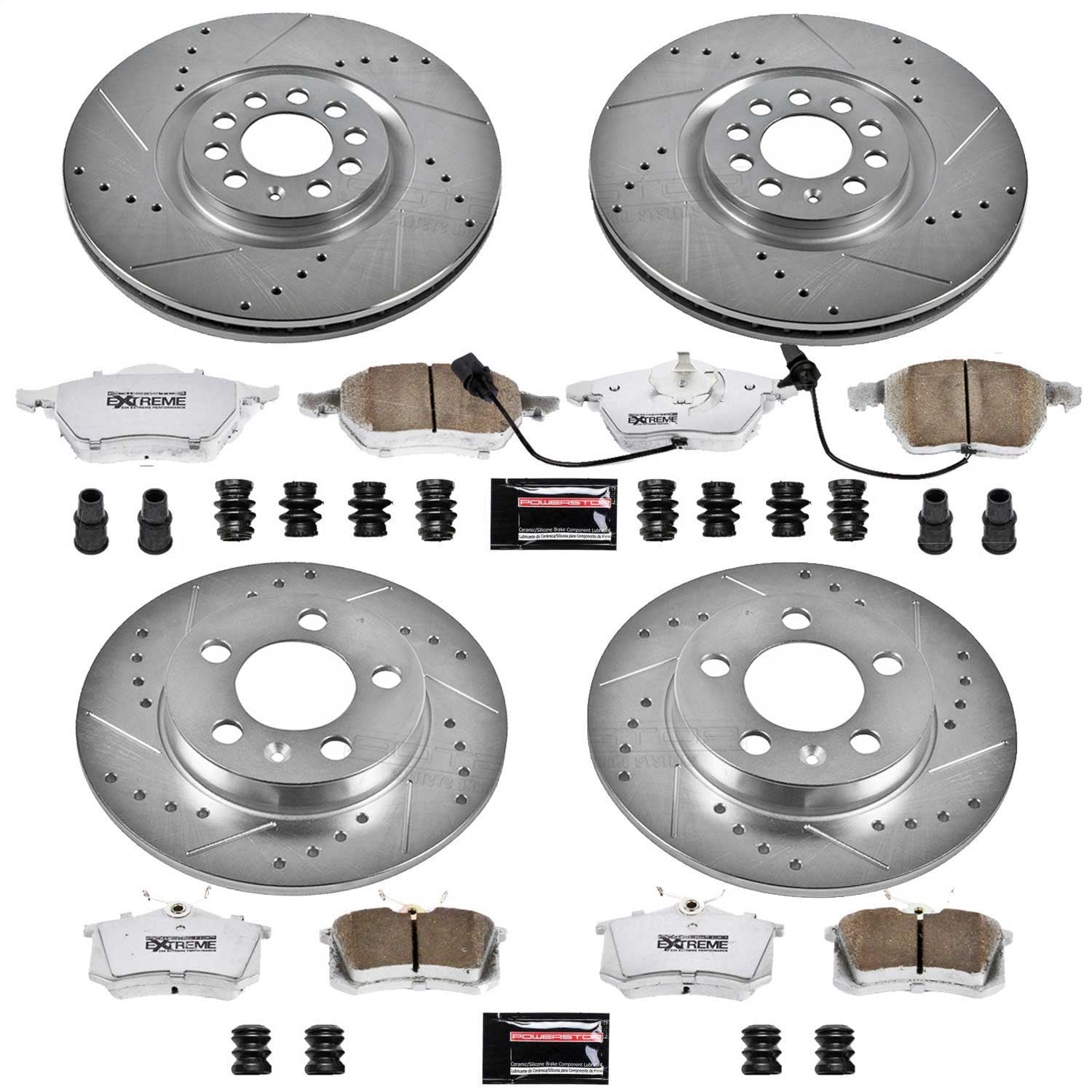 PowerStop Z26 Street Warrior Front & Rear Brake Kit | Audi TT Quattro (00-06) (K2795-26)