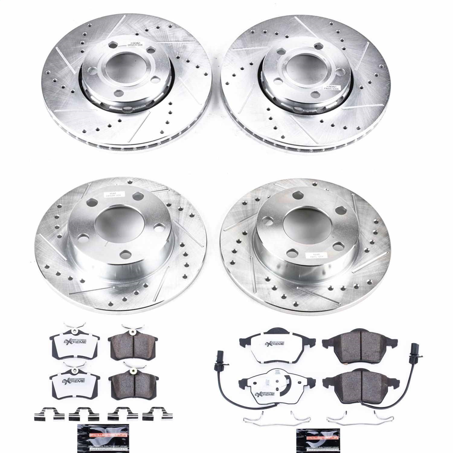 PowerStop Front & Rear Z26 Street Warrior Brake Kit | Volkswagen Passat (99-05) (K2800-26)