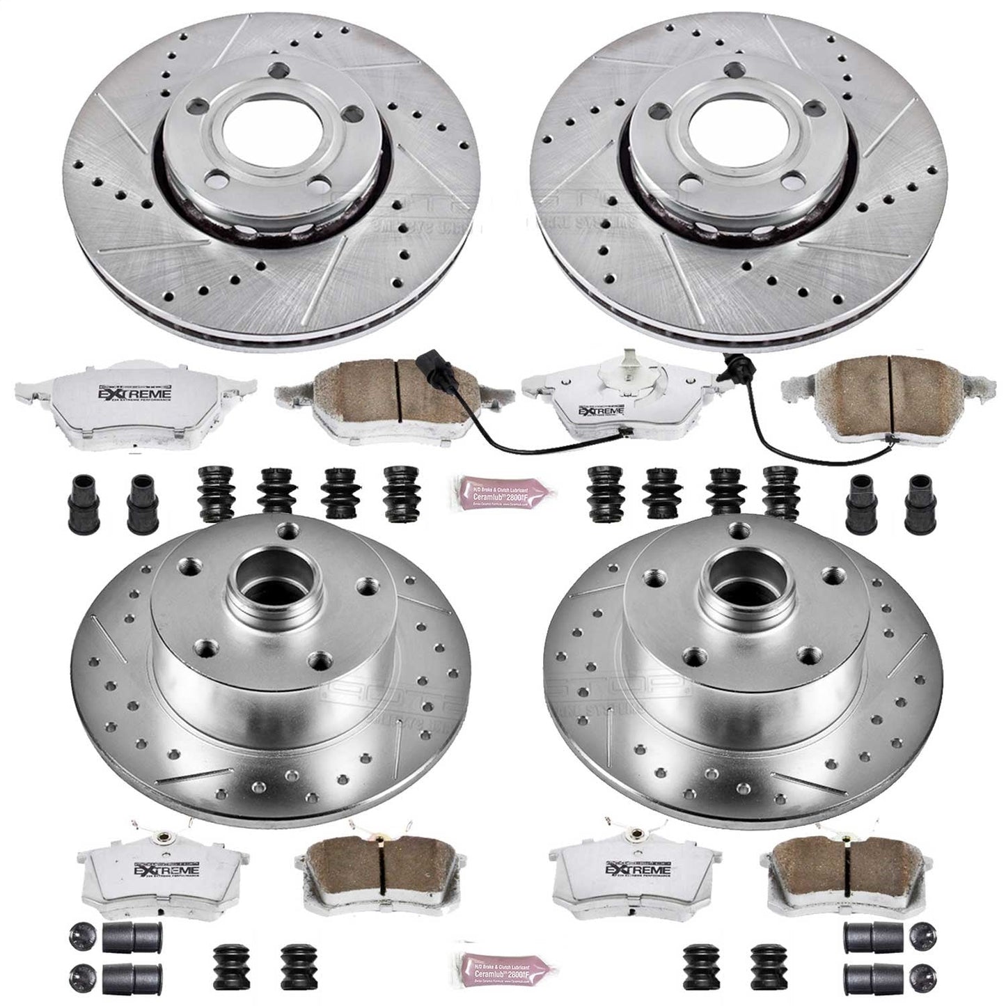 PowerStop Front & Rear Z26 Street Warrior Brake Kit | Audi A4 (99-01) (K2825-26)