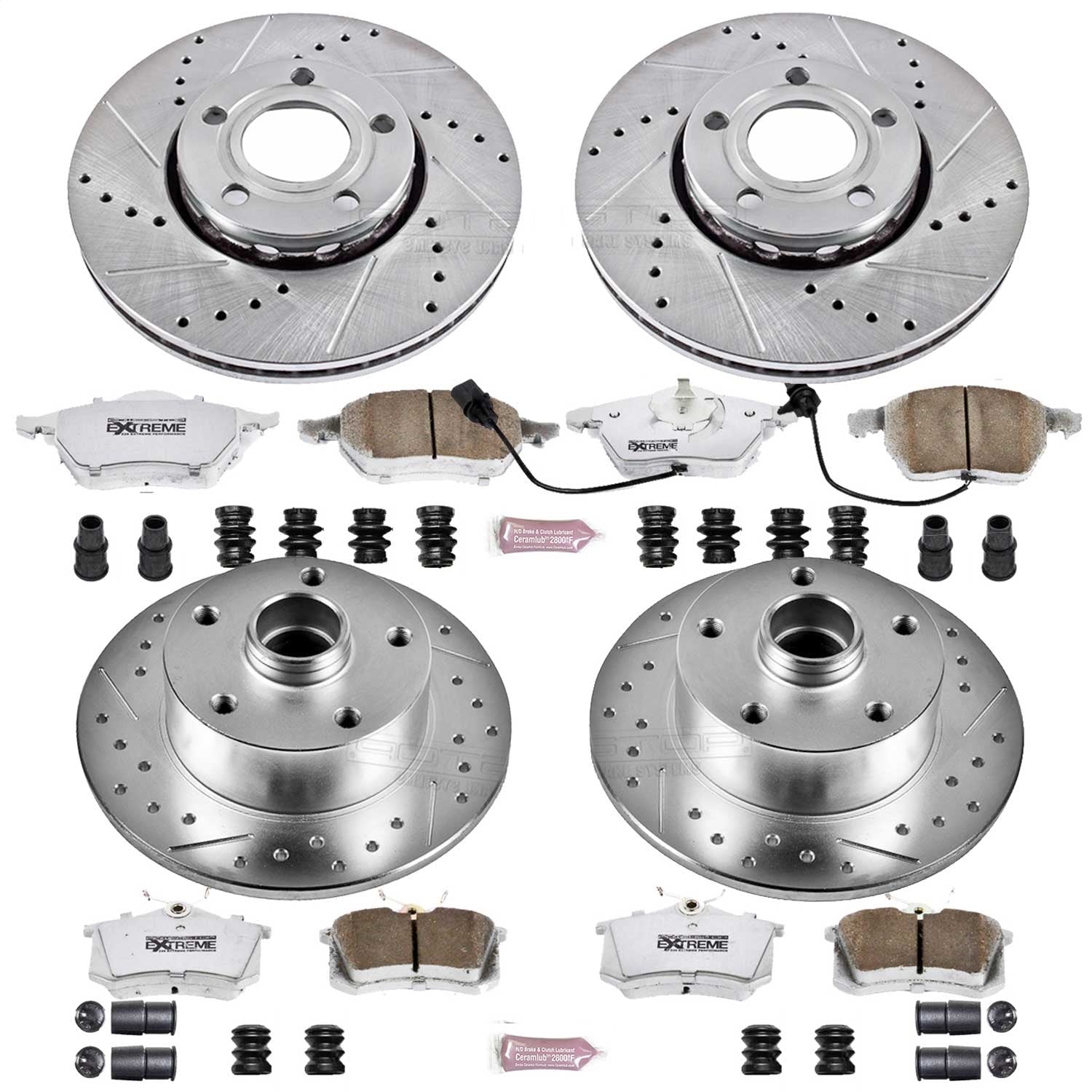 PowerStop Front & Rear Z26 Street Warrior Brake Kit | Audi A4 (99-01) (K2825-26)