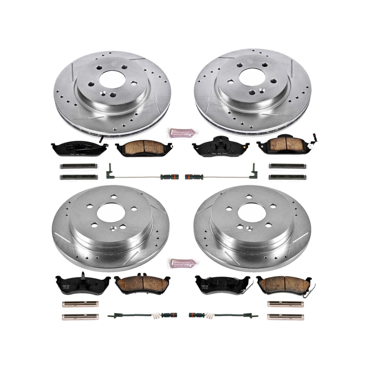 PowerStop Front & Rear Z23 Evolution Sport Brake Kit | Mercedes-Benz ML320 (98-03) (K2833)