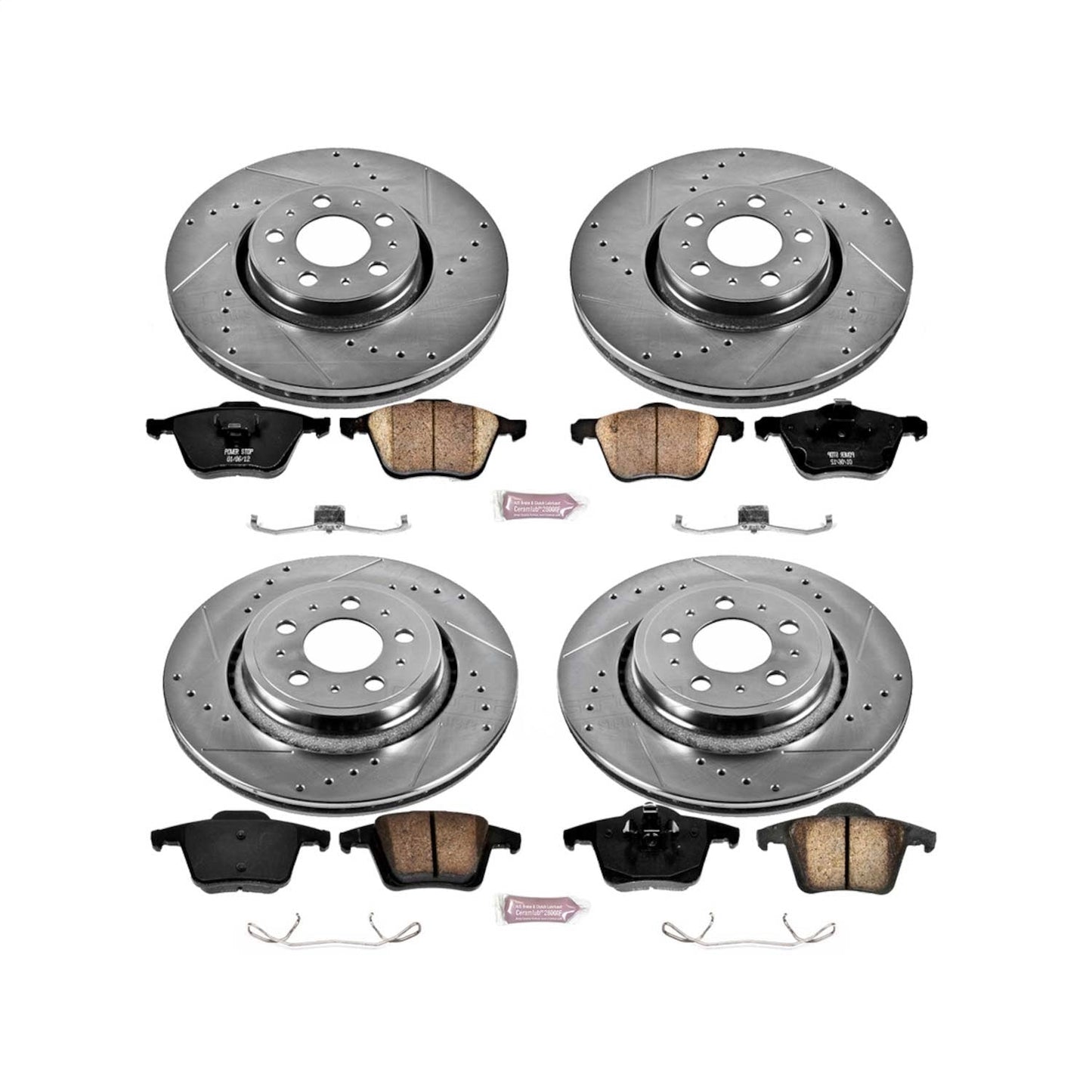 PowerStop Front & Rear Z23 Evolution Sport Brake Kit | Volvo XC90 (03-14) (K2835)
