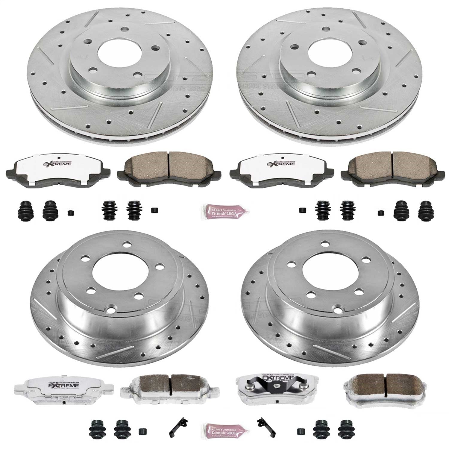 PowerStop Front & Rear Z26 Street Warrior Brake Kit | Chrysler 200 (11-14) (K2840-26)