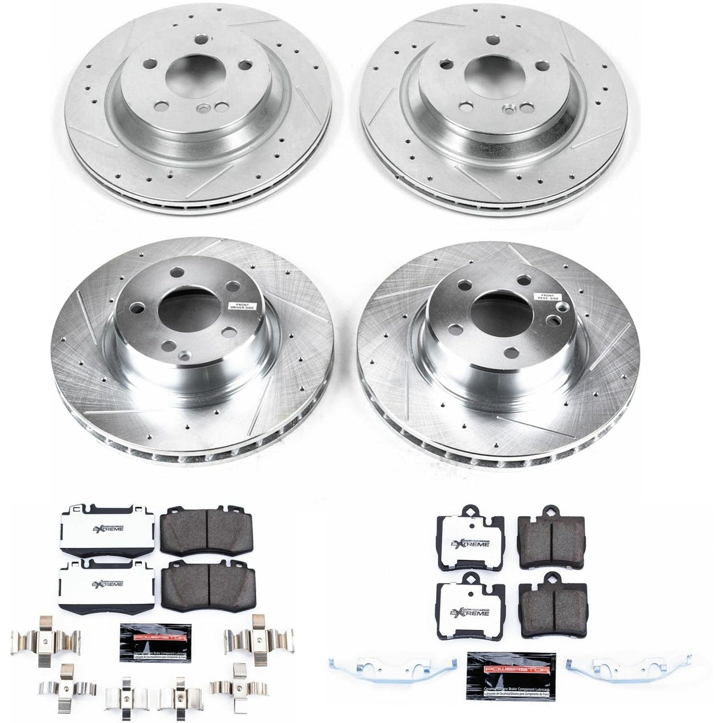 PowerStop Front & Rear Z26 Street Warrior Brake Kit | Mercedes-Benz S500 (02-03) (K2851-26)