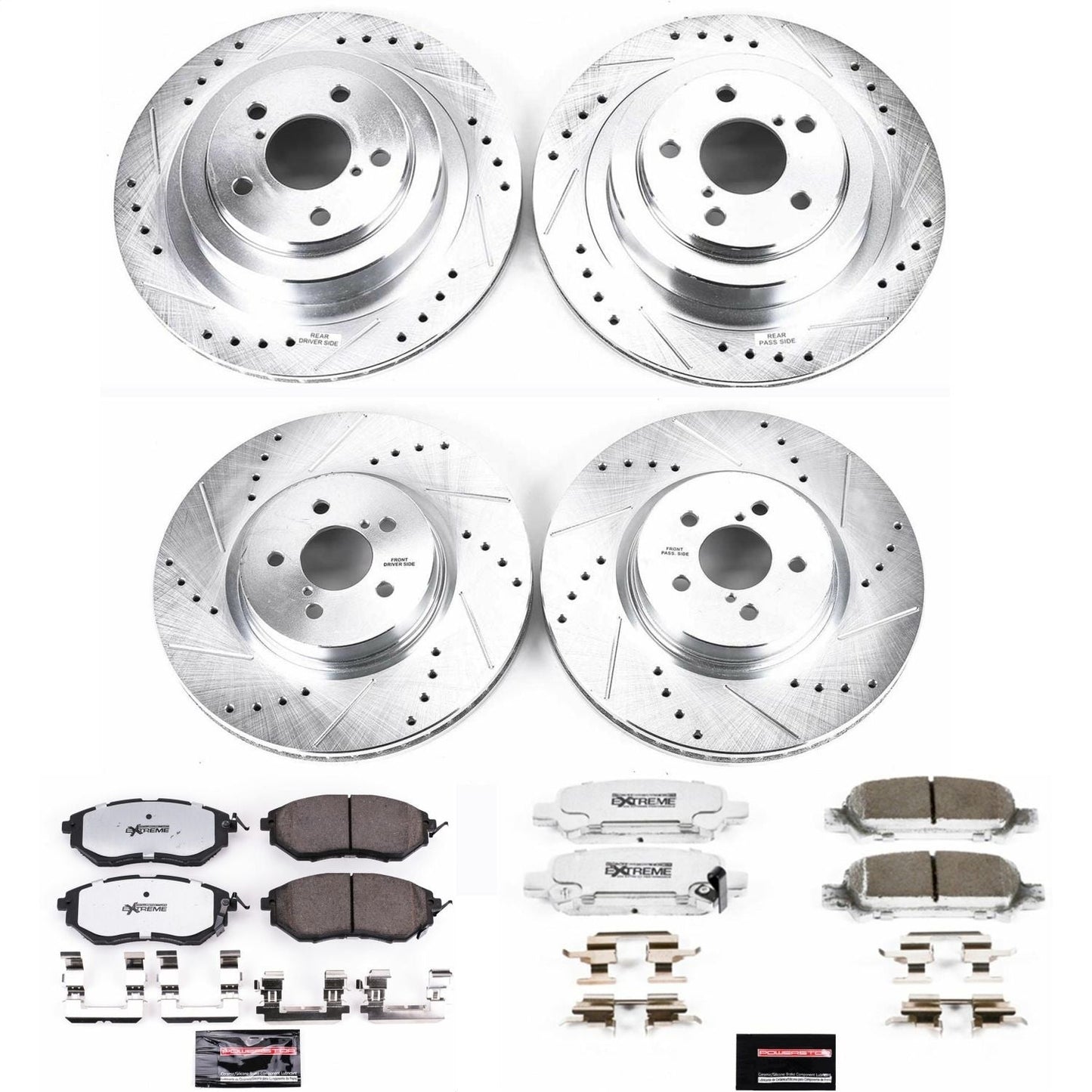 PowerStop Front & Rear Z26 Street Warrior Brake Kit | Subaru Legacy (05-09) (K286-26)