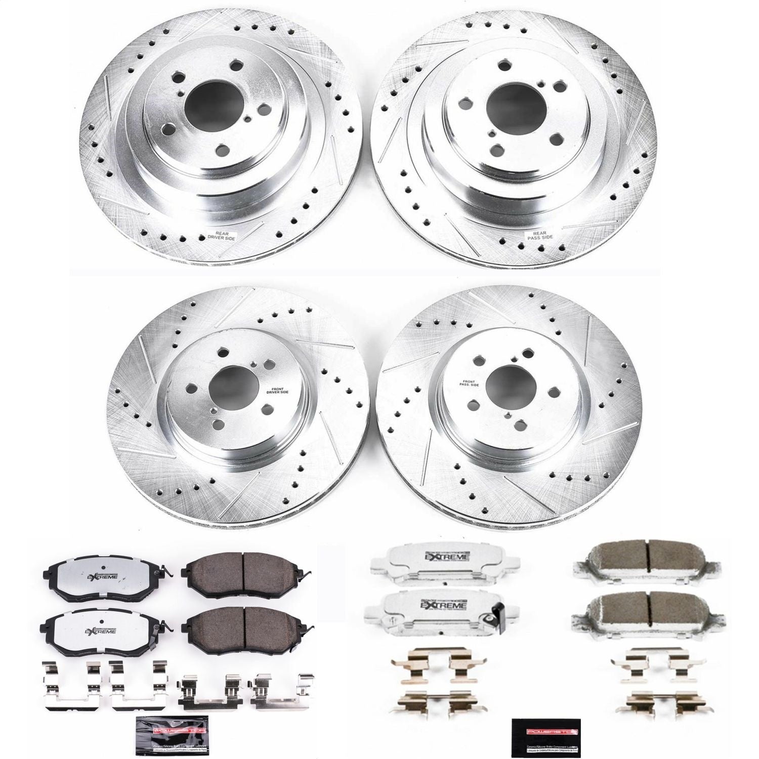 PowerStop Front & Rear Z26 Street Warrior Brake Kit | Subaru Legacy (05-09) (K286-26)