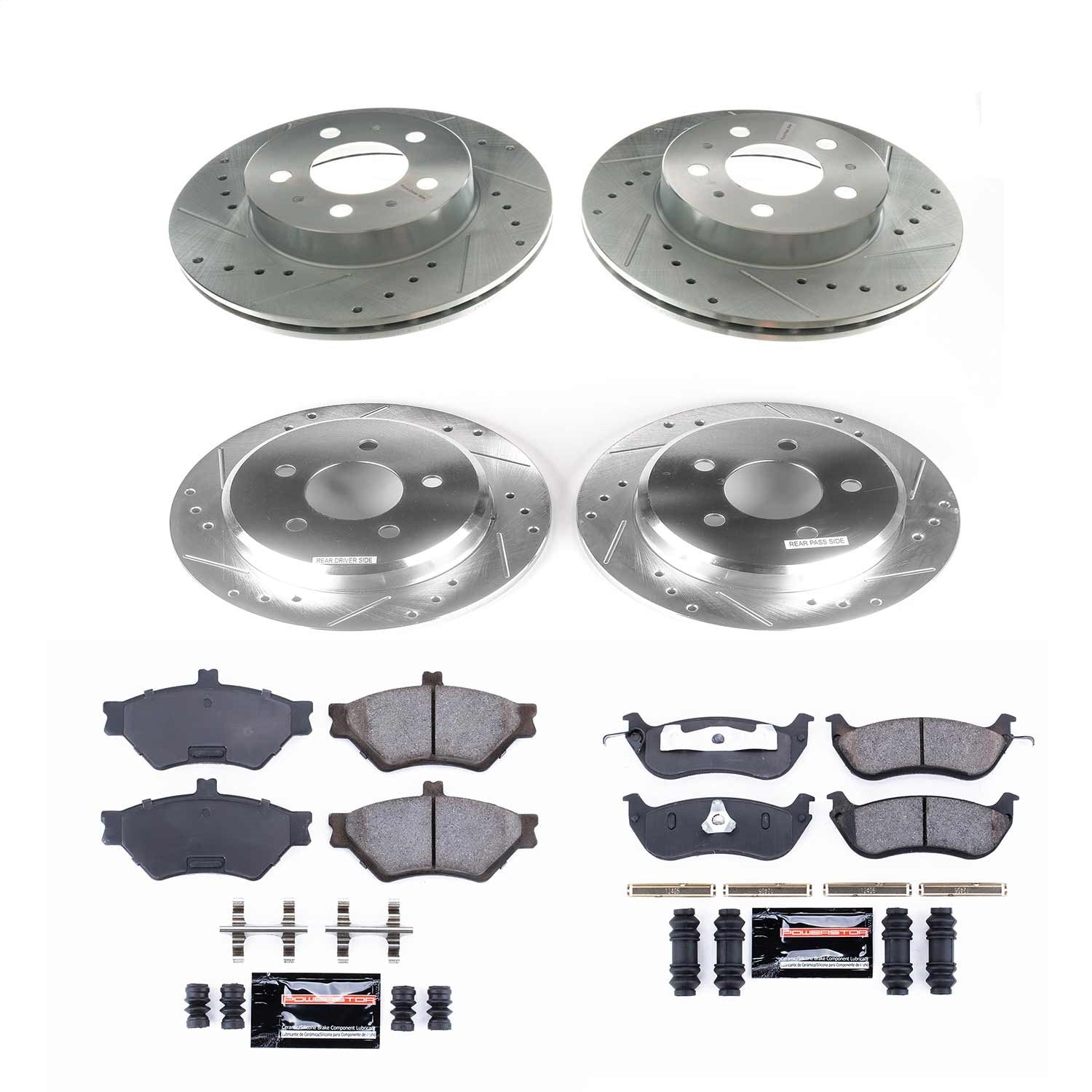 PowerStop Front & Rear Z23 Evolution Sport Brake Kit | Ford Crown Victoria (96-97) (K2860)