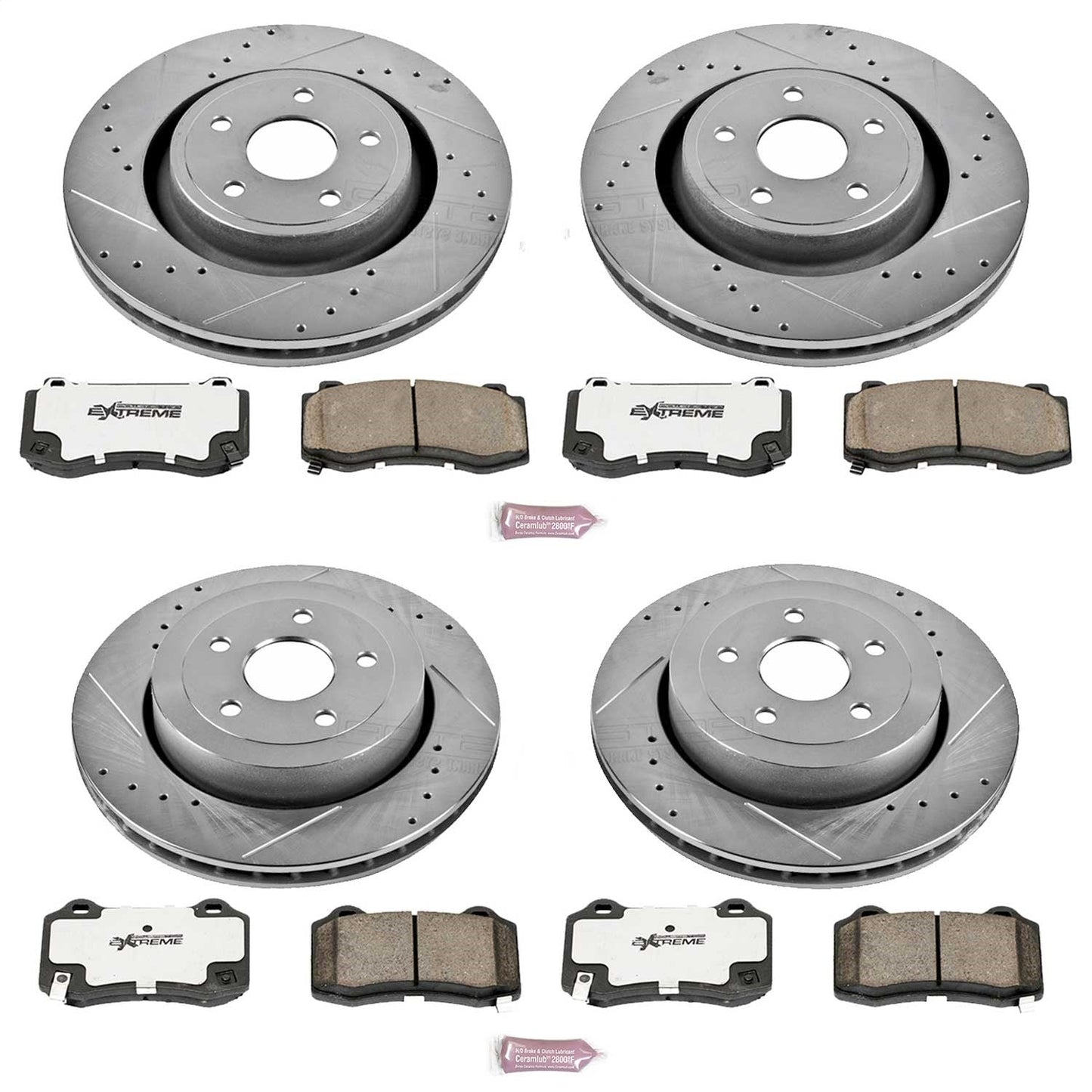 PowerStop Front & Rear Z26 Street Warrior Brake Kit | Jeep Grand Cherokee (06-10) (K2876-26)