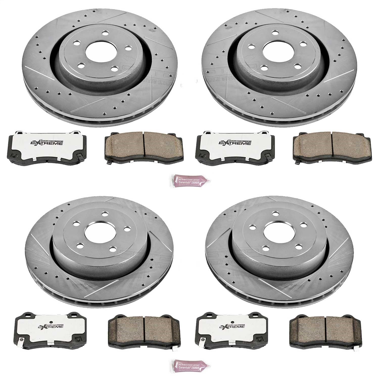 PowerStop Front & Rear Z26 Street Warrior Brake Kit | Jeep Grand Cherokee (06-10) (K2876-26)