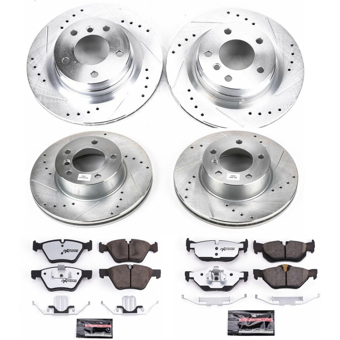 PowerStop Front & Rear Z26 Street Warrior Brake Kit | BMW 325i (2006) (K2890-26)