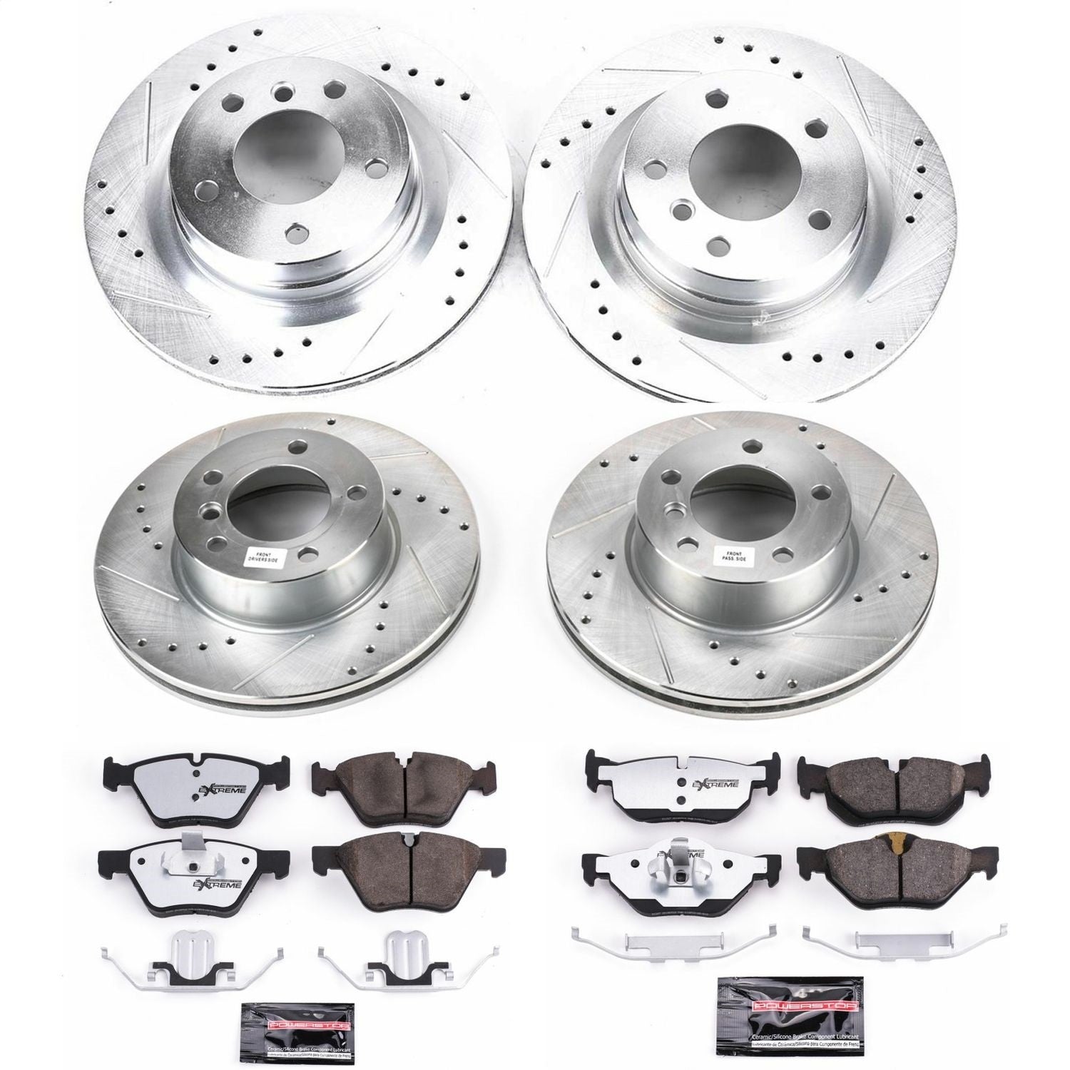 PowerStop Front & Rear Z26 Street Warrior Brake Kit | BMW 325i (2006) (K2890-26)