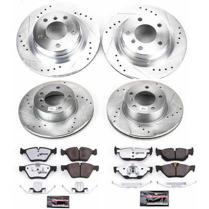 PowerStop Front & Rear Z26 Street Warrior Brake Kit | BMW 325i (2006) (K2890-26)