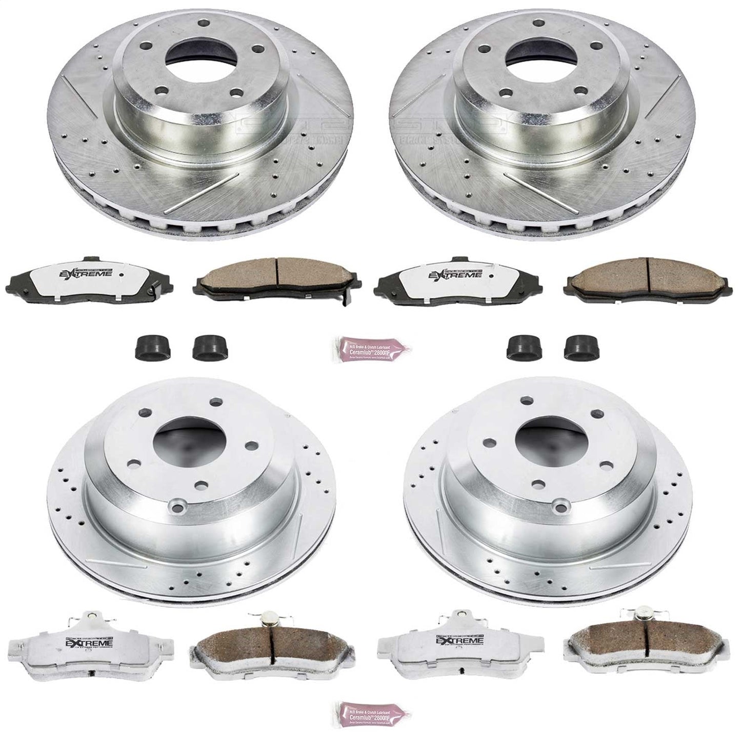 PowerStop Front & Rear Z26 Street Warrior Brake Kit | Pontiac GTO (05-06) (K2893-26)