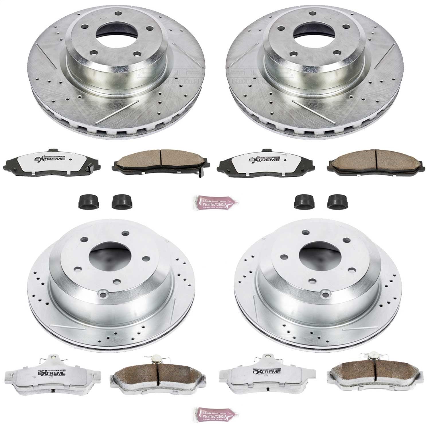 PowerStop Front & Rear Z26 Street Warrior Brake Kit | Pontiac GTO (05-06) (K2893-26)