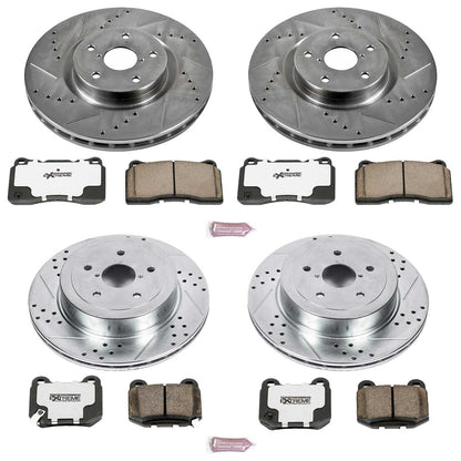 PowerStop Front & Rear Z26 Street Warrior Brake Kit | Subaru Impreza (05-07) (K2896-26)
