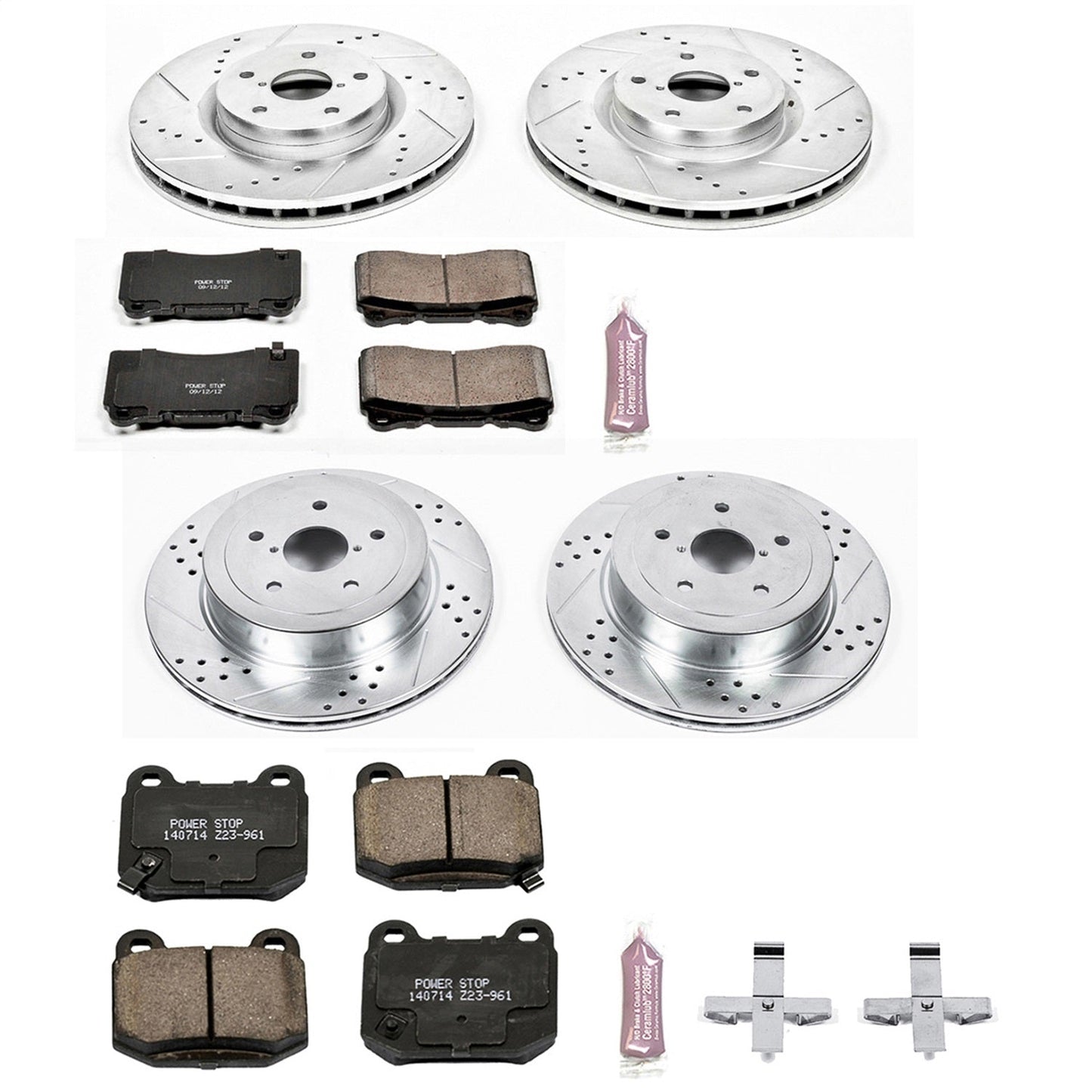 PowerStop Front & Rear Z23 Evolution Sport Brake Kit | Subaru Impreza (05-07) (K2896)