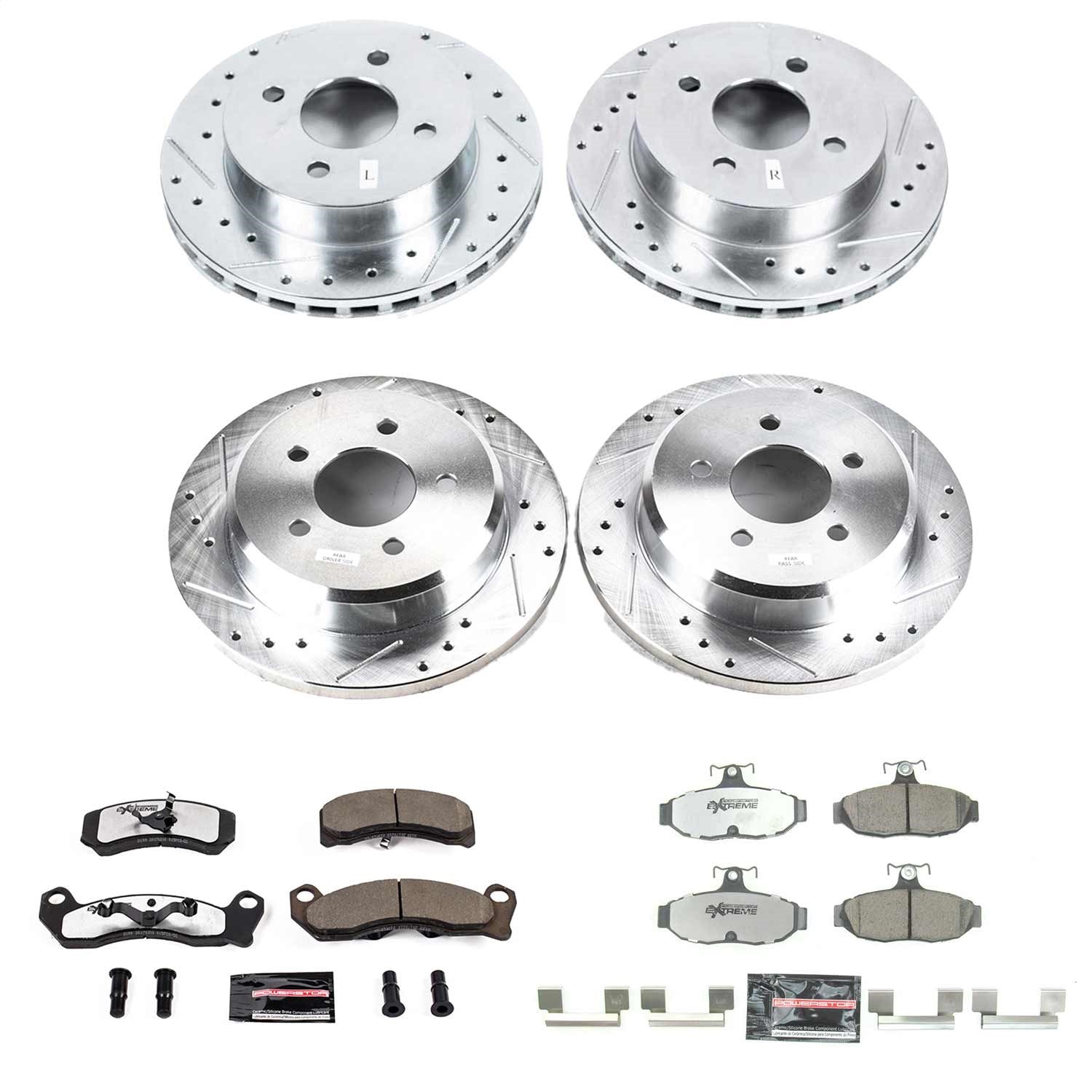 PowerStop Front & Rear Z26 Street Warrior Brake Kit | Ford Mustang (93) (K2899-26)