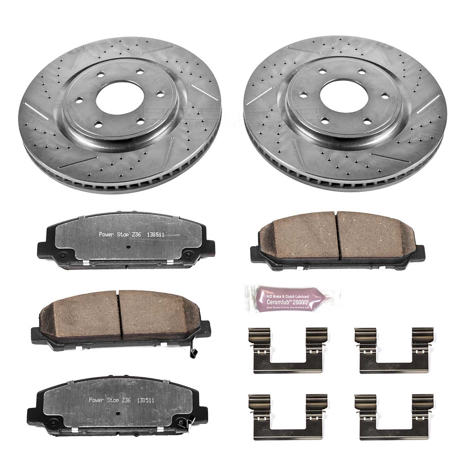 PowerStop Front Z36 Truck & Tow Brake Kit | Infiniti QX56 (06-07) (K2909-36)