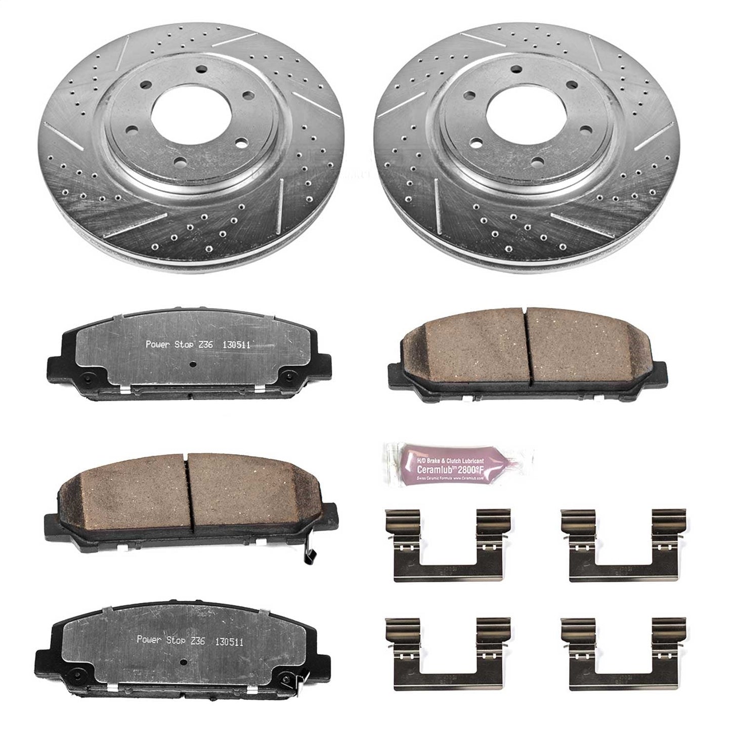 PowerStop Front Z36 Truck & Tow Brake Kit | Infiniti QX56 (08-10) (K2961-36)