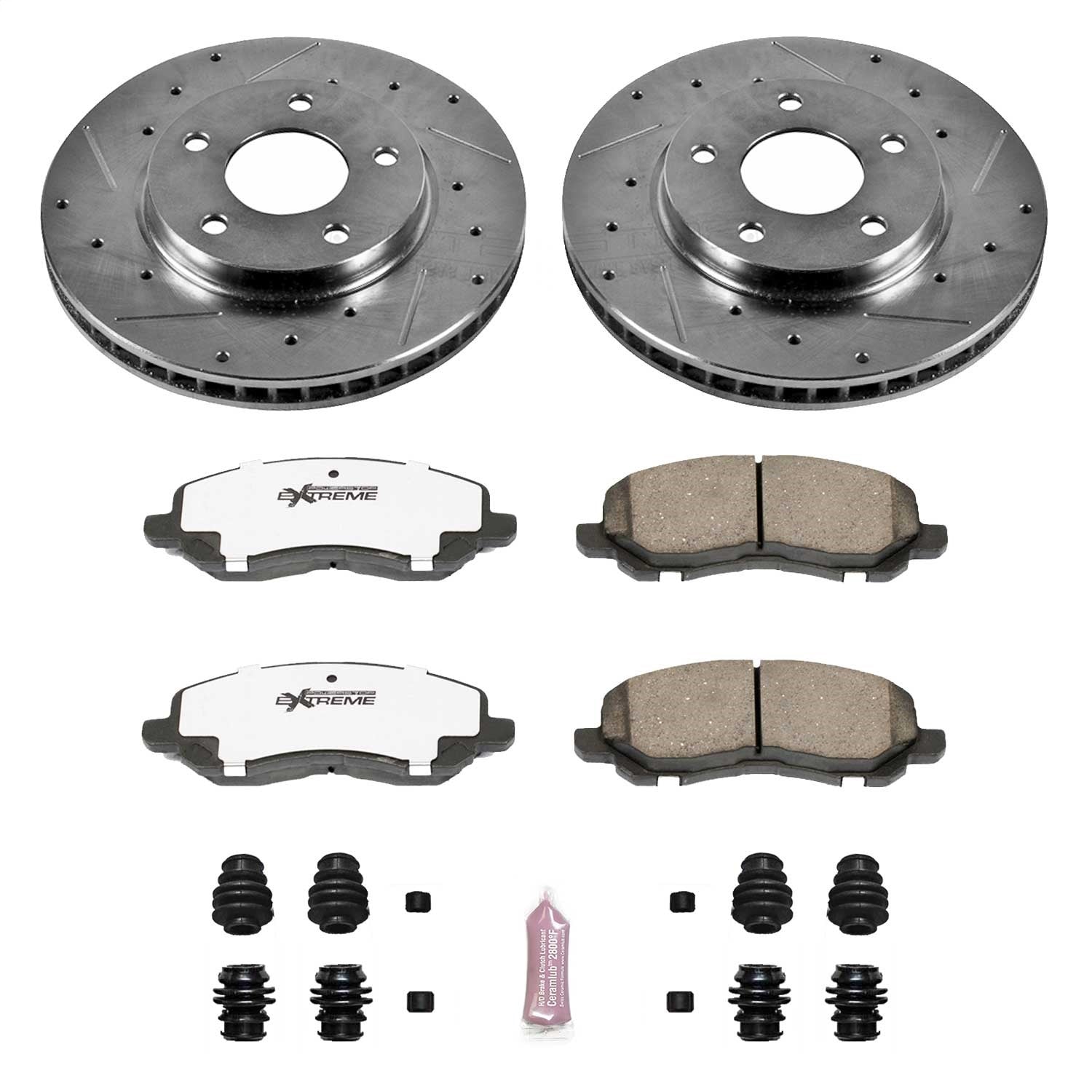 PowerStop Front Z26 Street Warrior Brake Kit | Dodge Caliber (07-12) (K2992-26)