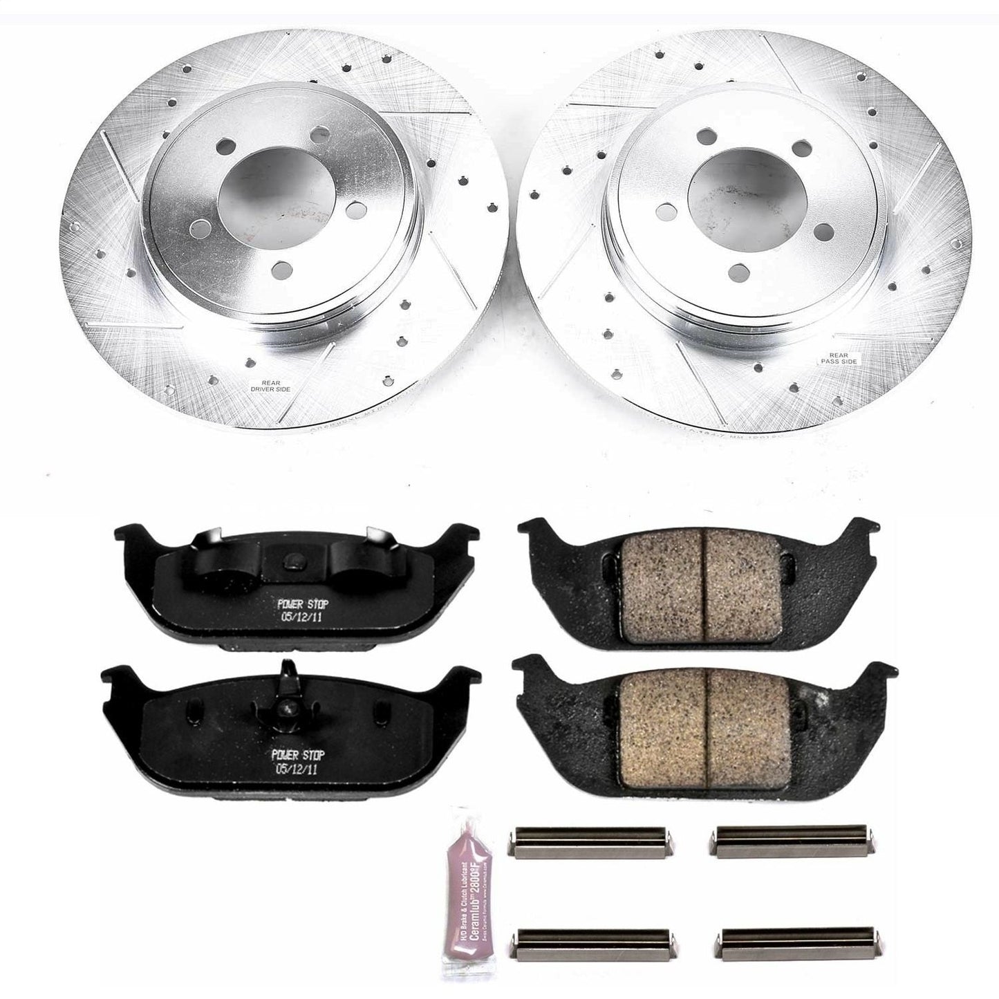PowerStop Rear Z23 Evolution Sport Brake Kit | Lincoln Aviator (03-05) (K3025)