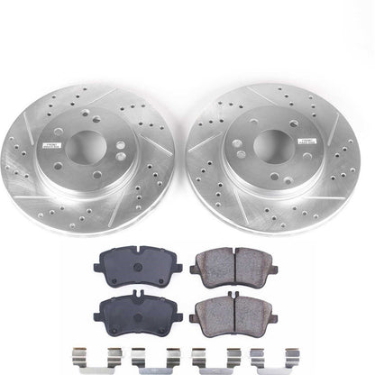 PowerStop Front Z23 Evolution Sport Brake Kit | Mercedes-Benz C230 (02-05) (K3048)