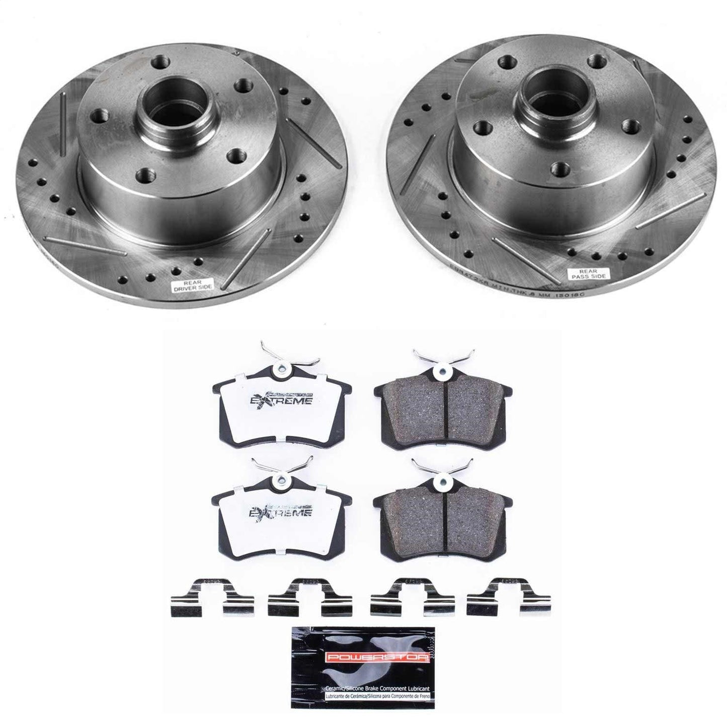 PowerStop Rear Z26 Street Warrior Brake Kit | Audi A4 (97-01) (K3064-26)