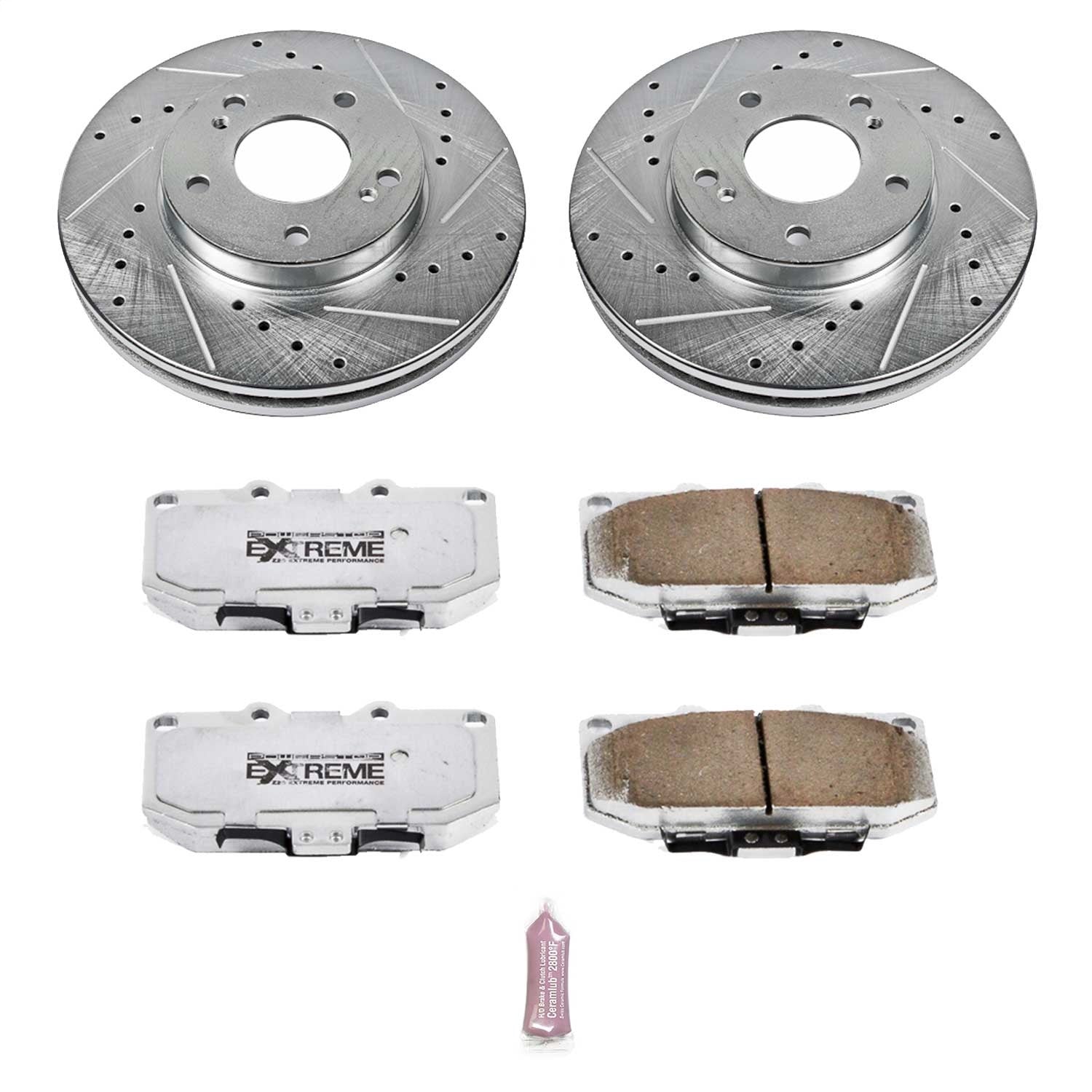 PowerStop Front Z26 Street Warrior Brake Kit | Nissan 300ZX (89-96) (K3100-26)