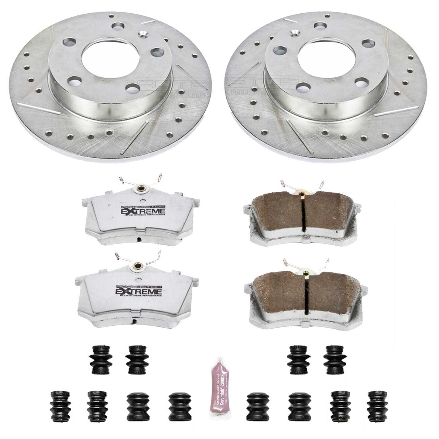 PowerStop Rear Z26 Street Warrior Brake Kit | Audi A4 (02-06) (K3129-26)