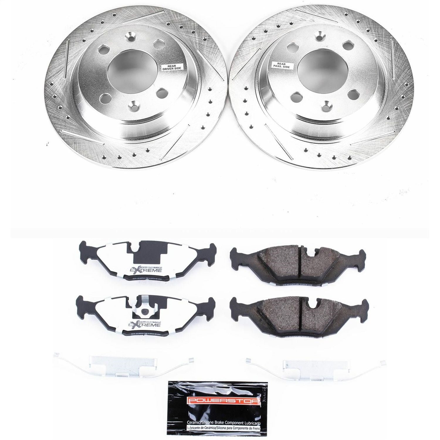 PowerStop Rear Z26 Street Warrior Brake Kit | Saab 900 (88-93) (K367-26)