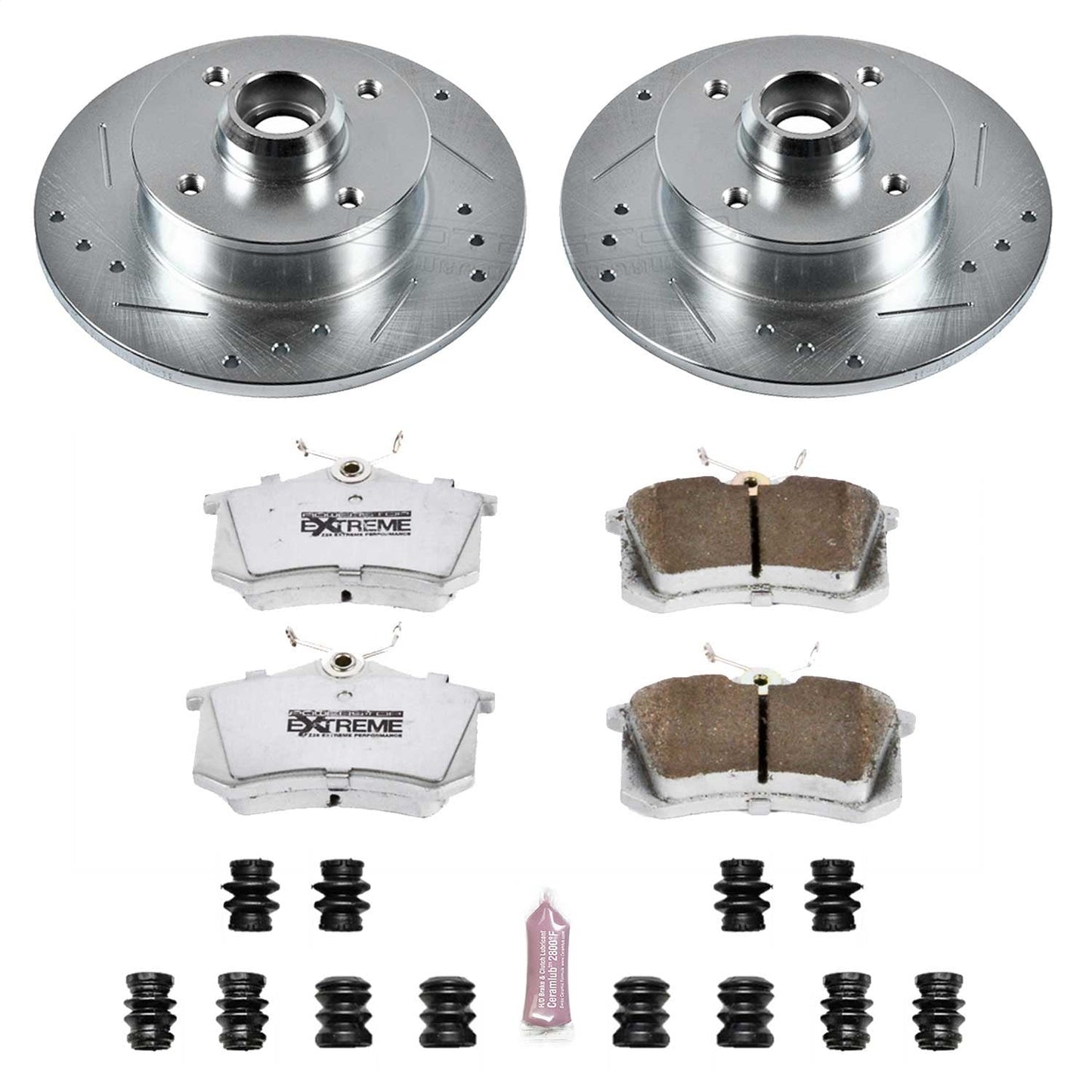 PowerStop Rear Z26 Street Warrior Brake Kit | Volkswagen Cabrio (99-02) (K369-26)