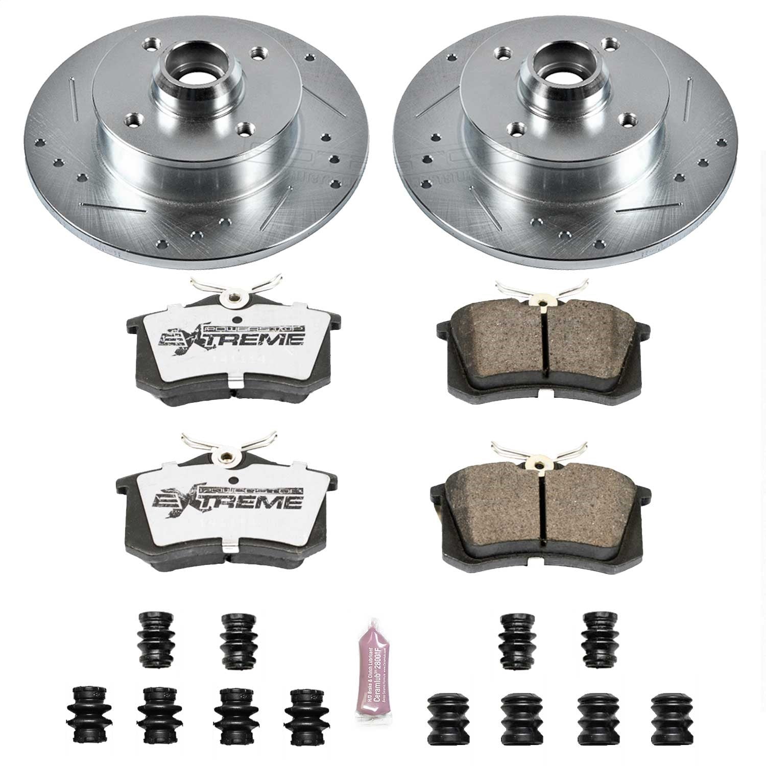 PowerStop Rear Z26 Street Warrior Brake Kit | Volkswagen Corrado (90-92) (K370-26)