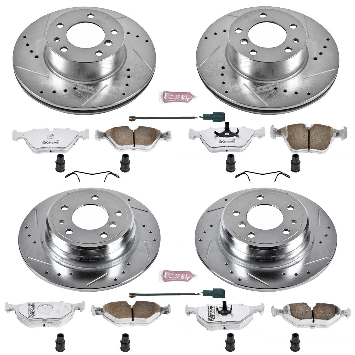 PowerStop Front & Rear Z26 Street Warrior Brake Kit | BMW 525i (90-95) (K392-26)