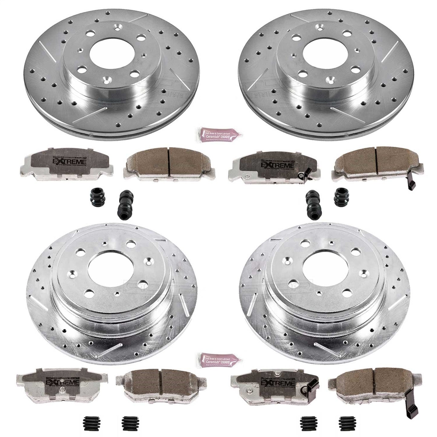 PowerStop Front & Rear Z26 Street Warrior Brake Kit | Honda CRX (89) (K399-26)