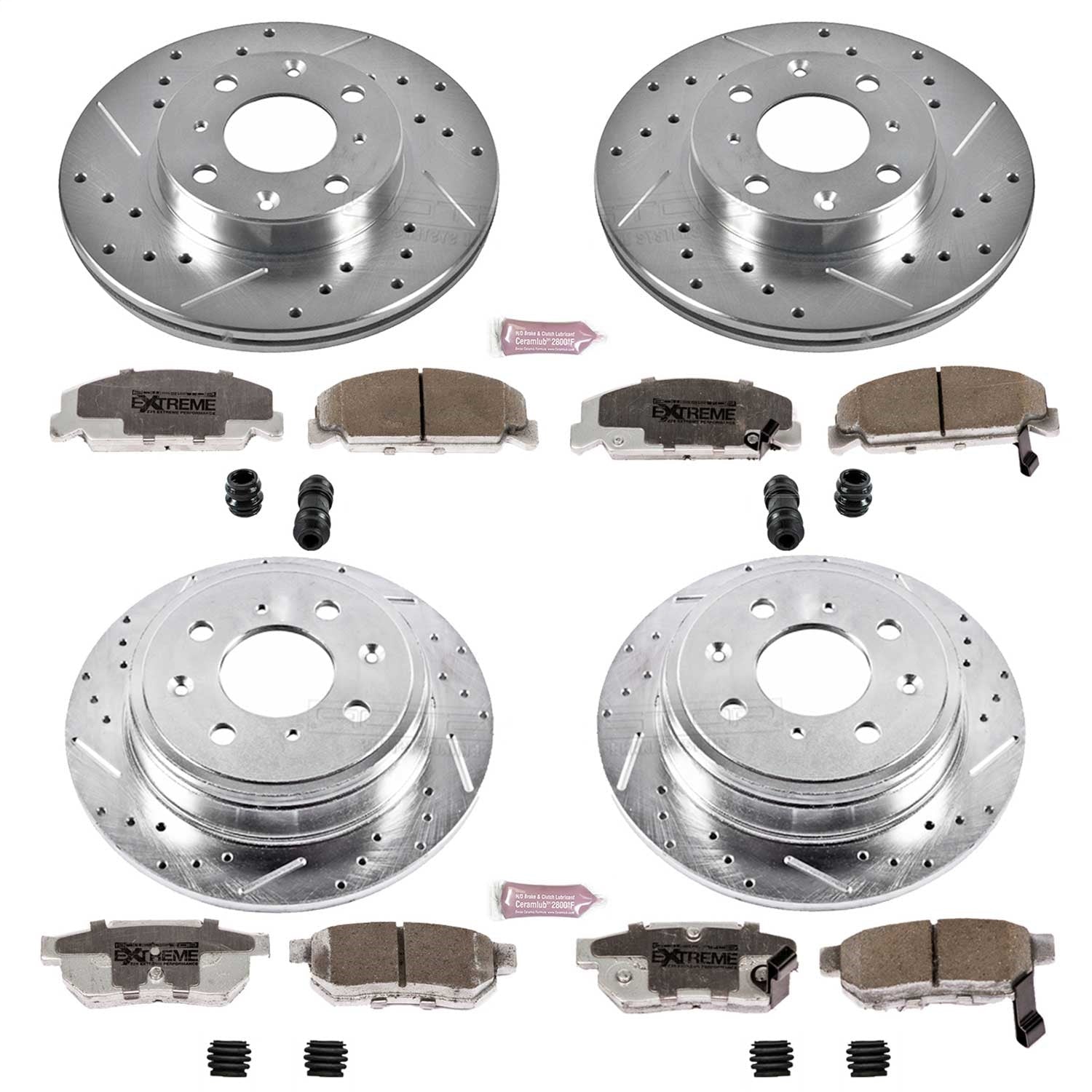 PowerStop Front & Rear Z26 Street Warrior Brake Kit | Honda CRX (89) (K399-26)