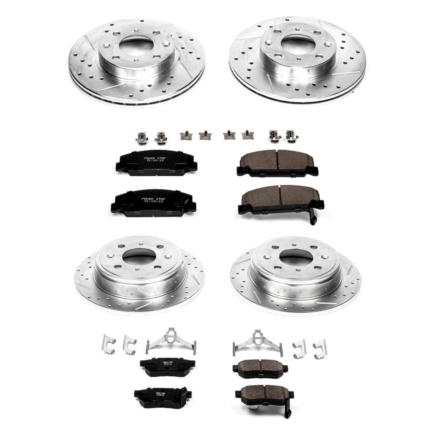 PowerStop Front & Rear Z23 Evolution Sport Brake Kit | Honda CRX (89) (K399)