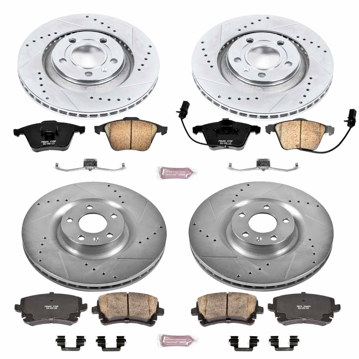 PowerStop Front & Rear Z23 Evolution Sport Brake Kit | Audi S4 (04-09) (K4010)