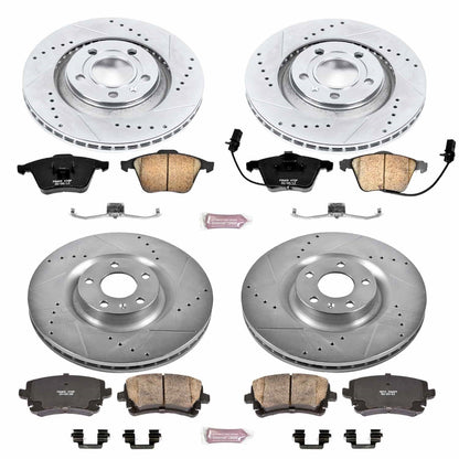 PowerStop Front & Rear Z23 Evolution Sport Brake Kit | Audi S4 (04-09) (K4010)