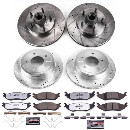 PowerStop Front and Rear Z36 Truck & Tow Brake Kit | Ford E-150 Club Wagon (04-05) (K4021-36)