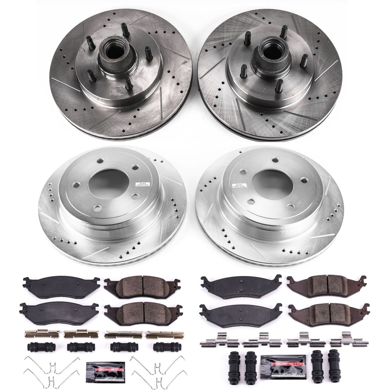 PowerStop Front & Rear Z23 Evolution Brake Kit | Ford E-150 (04-06) (K4021)