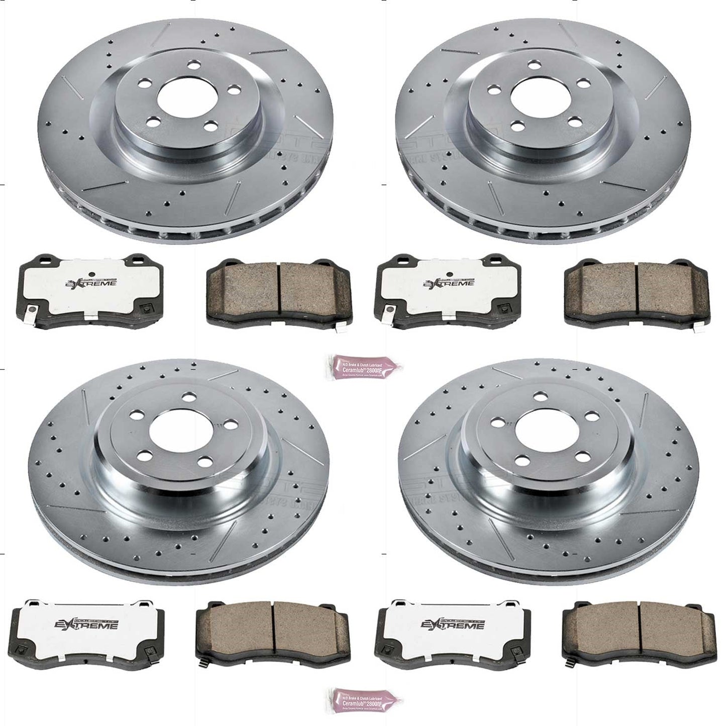PowerStop Front & Rear Z26 Street Warrior Brake Kit | Chrysler 300 (05-10) (K4023-26)
