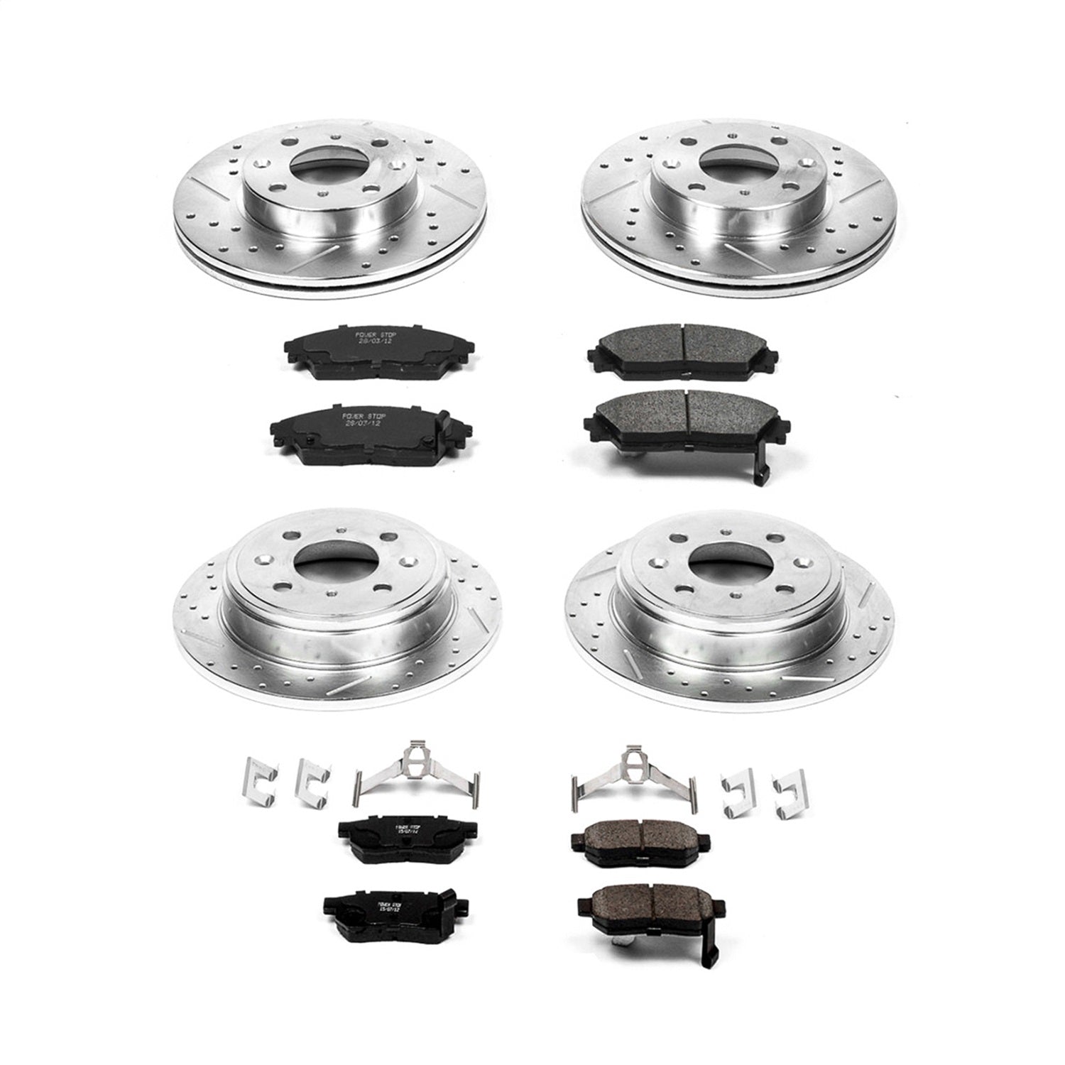PowerStop Front & Rear Z23 Evolution Sport Brake Kit | Honda CRX (90-91) (K403)